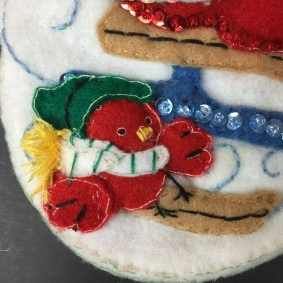 {SOLD} Bucilla Santa Bird Bear Sleigh Stocking - Picture 7 of 8